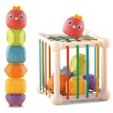Woopie Flexibele Sensorische Kubus Sorteerder voor Kinderen - Crazy Hen