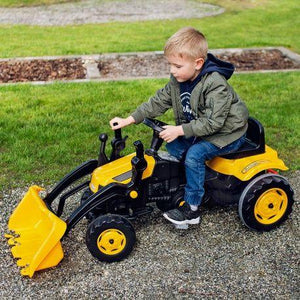 Dim Gray WOOPIE Pedal Tractor Yellow Bulldozer